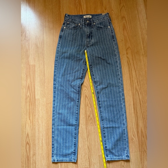 NEW Madewell The Perfect Vintage Jean: Pinstripe Edition Size 24 - Picture 6 of 9